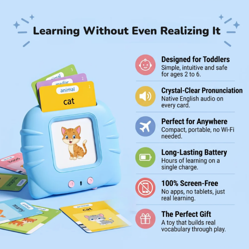 Talking Flash Cards for Toddlers (214 Cards)