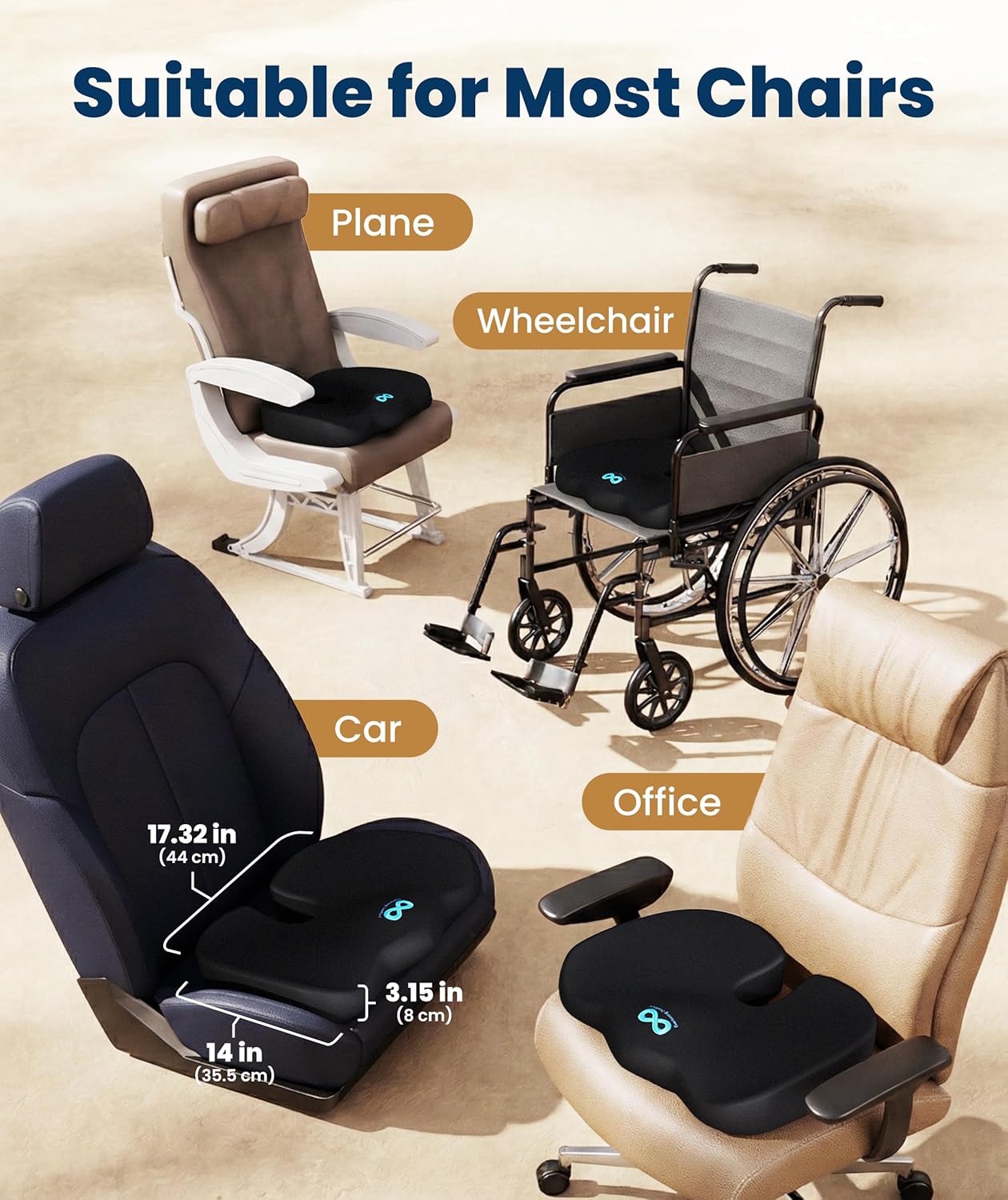 Ergonomic seat cushion